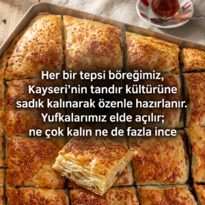 Özel Gün ve Davetler İçin Kayseri Tandır Tepsi Böreği | Sevgi Mantı